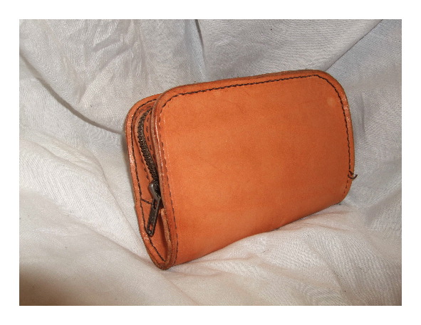 レザー ヌメ革 レオパード マジェステ 手染め レインボー 試作品 SALE ヌメ革 レインボーステッチのペンケース : 布と木と革FHMO