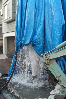 消雪井戸工事の(エアー工法)掘りあがり_a0084753_16571185.jpg