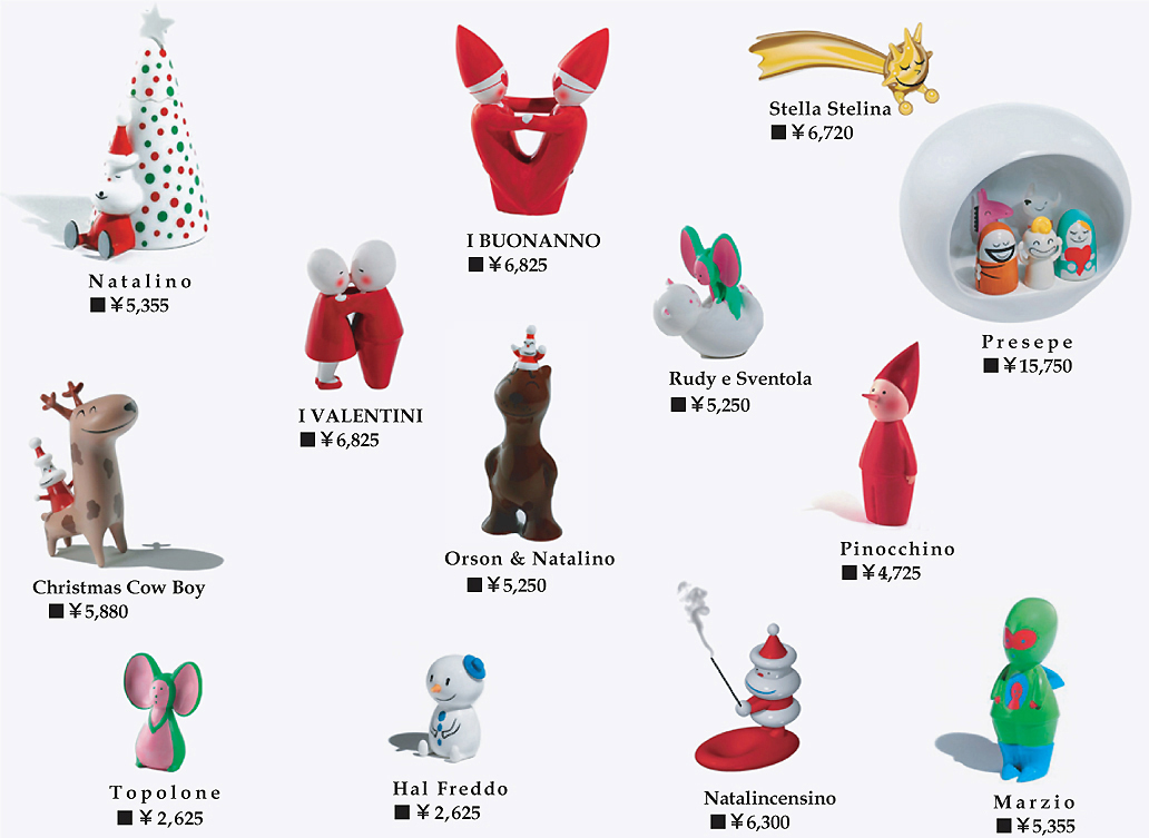 ★Xmas に向けてイタリア・ALESSI(アレッシィ)の可愛い『フィギュア』シリーズに模様替えしました!_c0156359_12521391.jpg