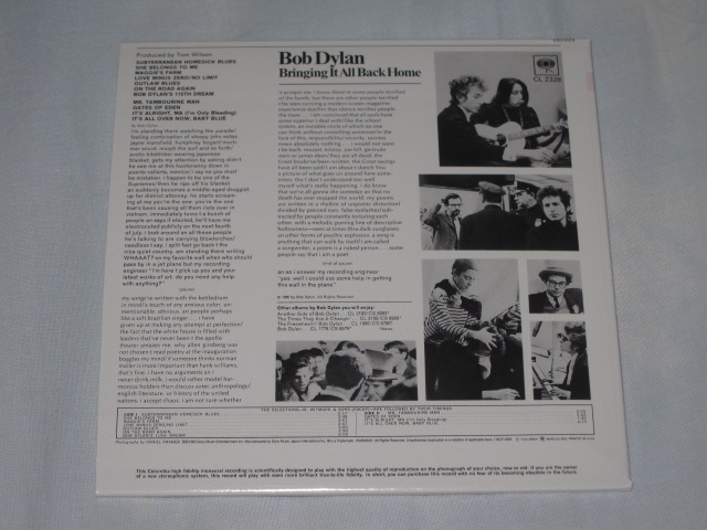 BOB DYLAN / BRINGING IT ALL BACK HOME (MONO) (紙ジャケ)_b0042308_2281371.jpg