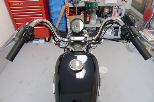 2003 XLH883 ハガー ハンドル交換 : Nakahama Motorcycle