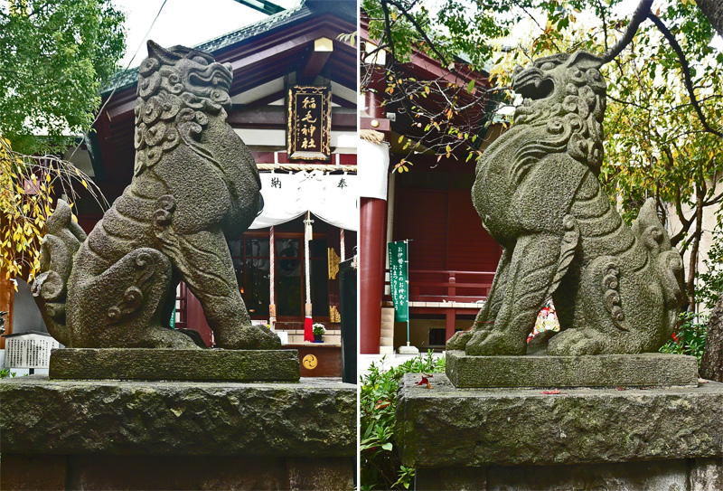 稲毛神社の神木と狛犬_c0192843_20314144.jpg