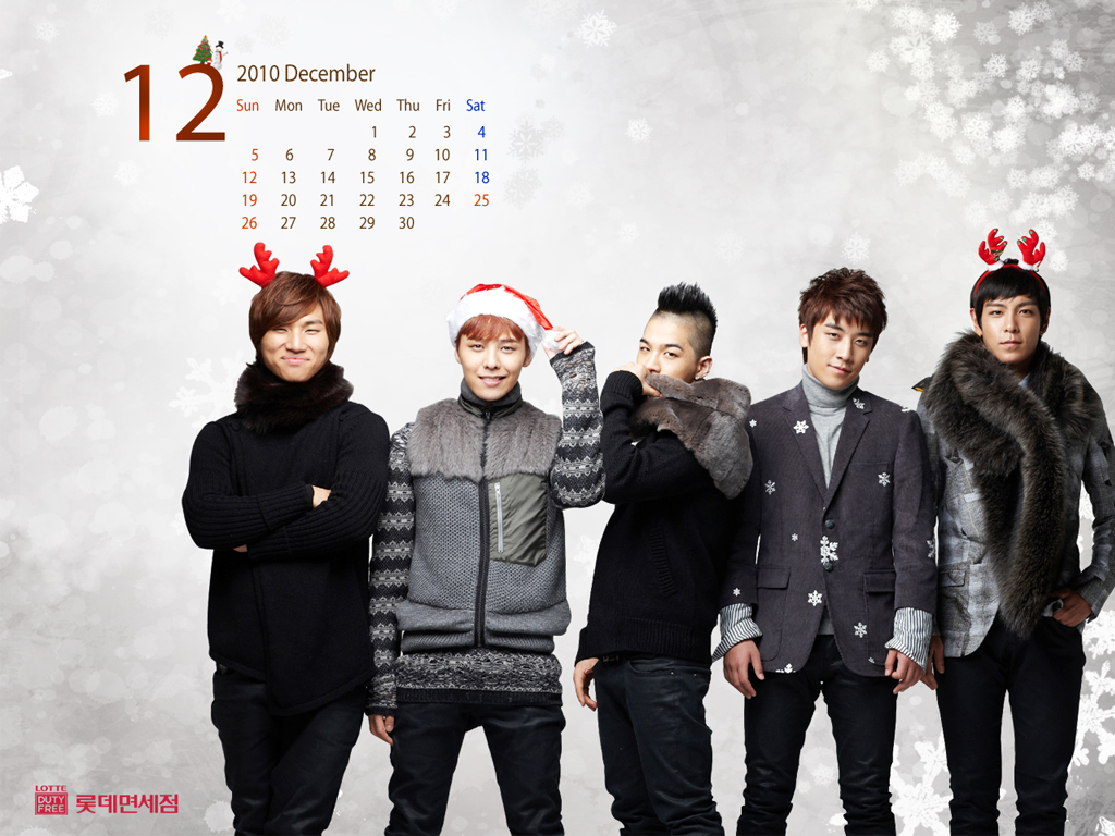 Bigbang Lotte 12月カレンダー壁紙 Daily Life