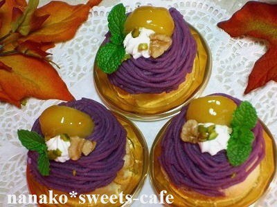 鮮やか紫芋のモンブラン_d0147030_2226319.jpg