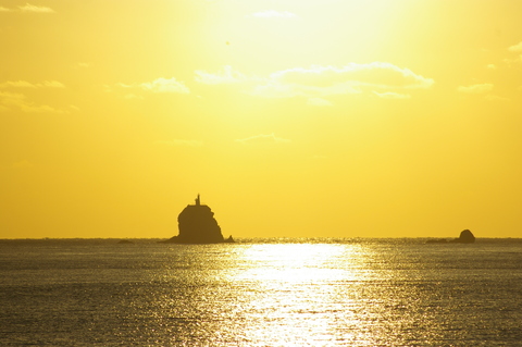 脇岬海水浴場の夕日　_e0197884_2054745.jpg