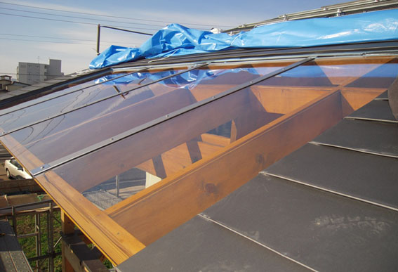 Q1 0住宅p上越の家 透明屋根の部分 家づくり西方設計