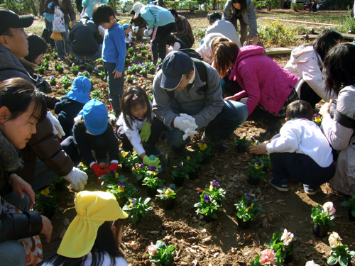 シャルトル公園の花植え_f0155843_225618100.jpg