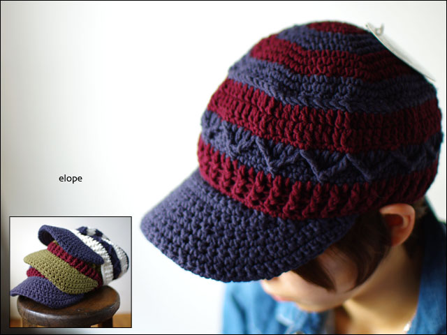 elope[イロープ] Butta Cap[ボーダーブッタキャップ] つば付きニットボーダーキャップ : refalt blog