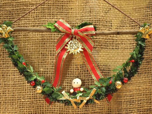 ☆枝とグリーンモールのクリスマスリース☆_c0092953_2082119.jpg