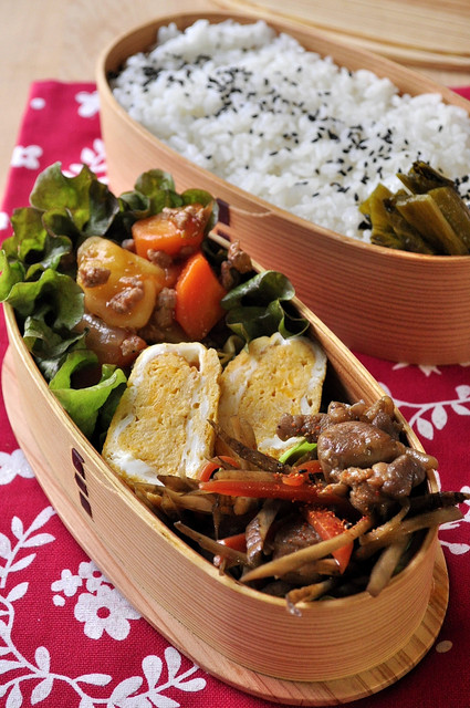 キンピラと玉子焼きのお弁当_b0171098_824669.jpg