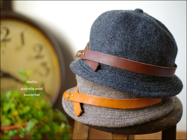 DECHO[デコー] AUSTRALIS WOOL BOWLER HAT オーストラリアウール