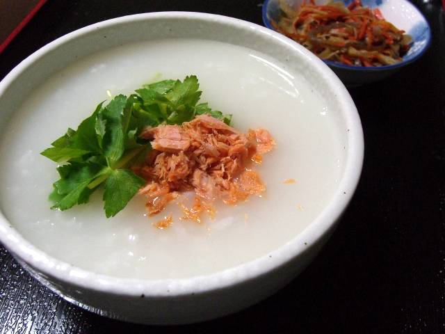鮭と三つ葉のお粥_f0201488_1423584.jpg