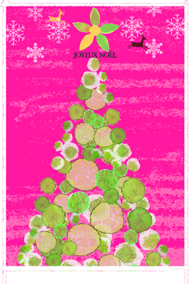 Christmas card  『Bacchustree』pink _f0172313_3475183.jpg