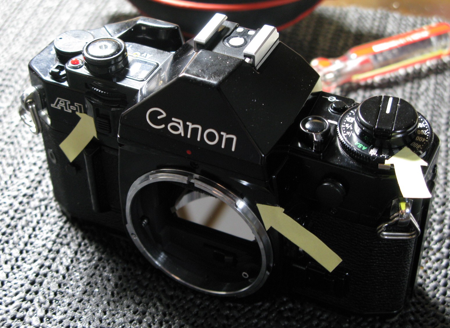 Canon A-1(2/2回) ちょっとわかりやすい軍艦部分解+α編 : カメと