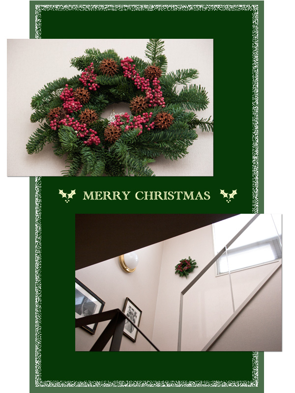 クリスマスの支度 その3*我が家のクリスマスリース&アレンジメント_d0154507_5371152.jpg