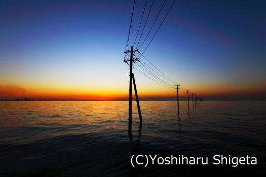 盤州干潟夕景 Boso写真家 重田 吉晴 Boso彩響 盤州干潟夕景 Boso写真家 重田 吉晴 Boso彩響