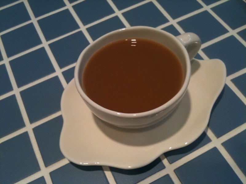 aki cafe の ミルク珈琲とピザトースト♪_f0053279_14571433.jpg