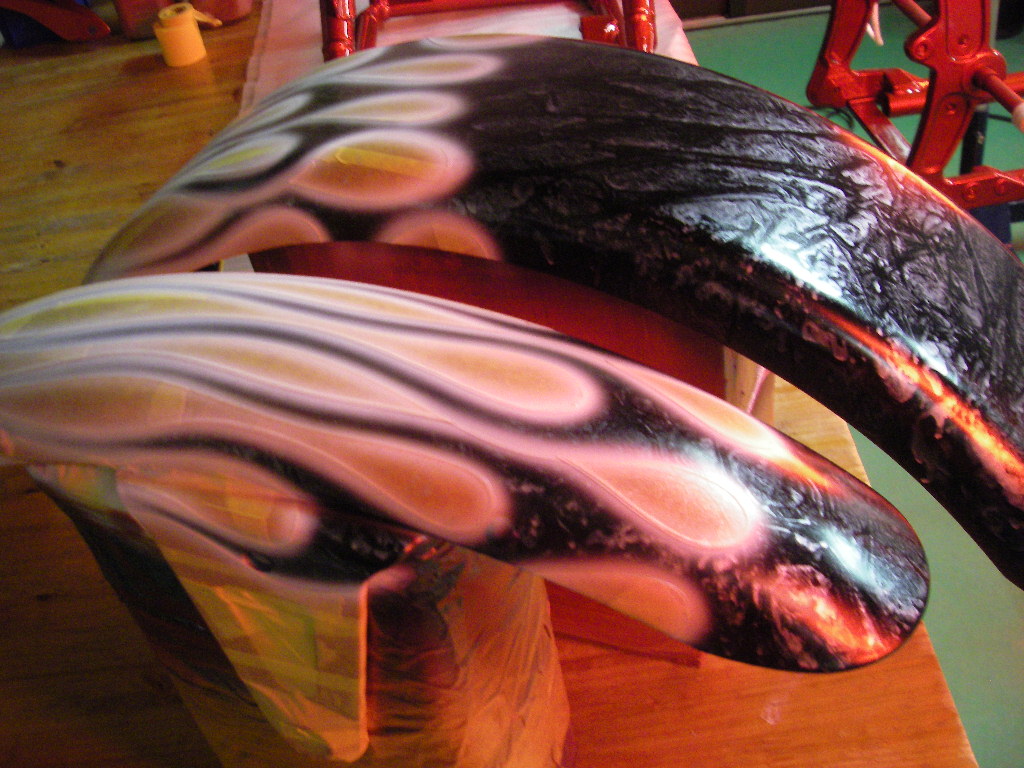 Harley Davidson ファイヤーパターン Paintworkmagic カスタムペイントショップ Harley Davidson ファイヤーパターン Paintworkmagic カスタムペイントショップ