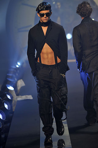 【極美品】ジョン ガリアーノ　ドレープコート 立体フォルム　個性派デザイン　M