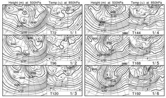 Unisys Weather　10day GFSx 850 mb Plot for East Asia（2010年12月30日版）_e0037849_1944591.jpg