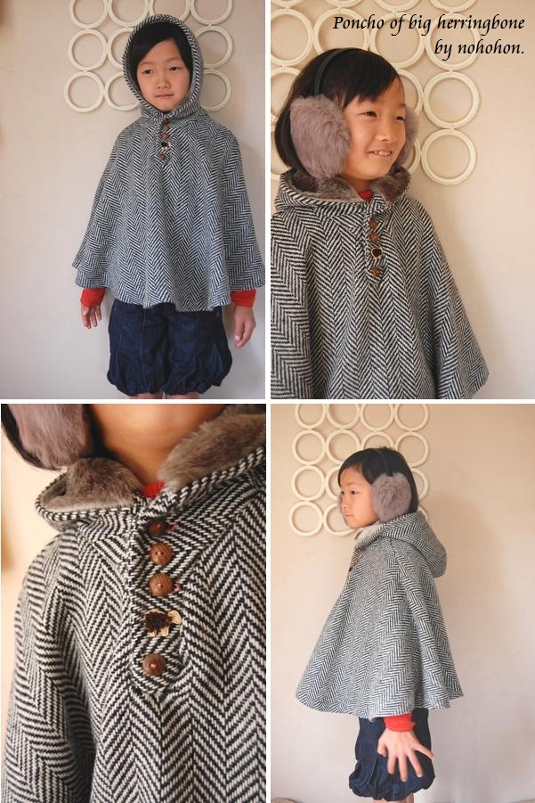 Poncho of big herringbone_e0119056_14503642.jpg