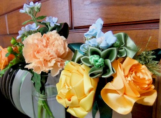  Orange and LT Blue Bouquet　オレンジと水色のブーケ_c0196240_1635080.jpg