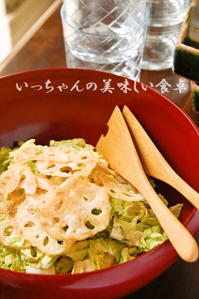 コクうま☆レンコンと白菜の明太マヨ和え_d0104926_2301057.jpg