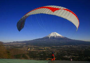 富士山とパラグライダー_a0188405_2125282.jpg