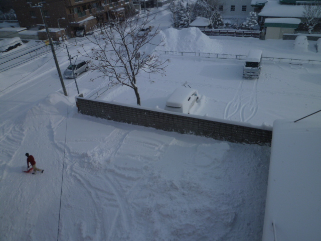 雪、すごいです。