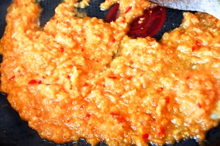 さばのフライパン焼き おろし味噌豆板醤ソース添え_d0104926_562151.jpg