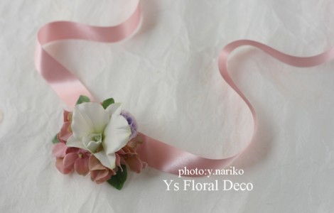 デンファレの花冠&リストレット リボンを長く垂らして_b0113510_2365278.jpg