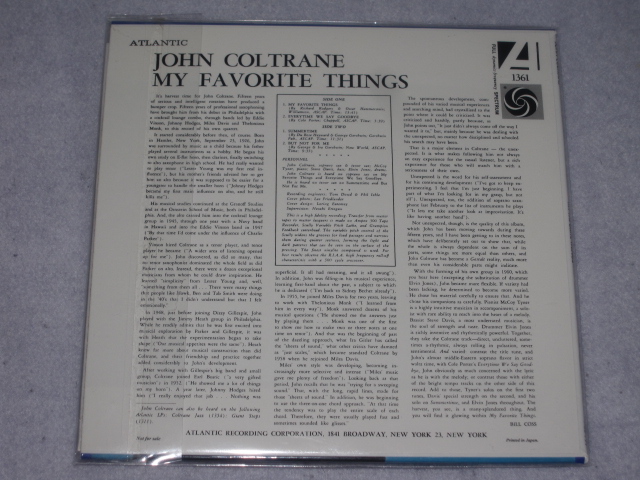 JOHN COLTRANE / MY FAVORITE THINGS (MONO) (紙ジャケ)_b0042308_23292799.jpg