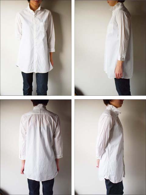 RINEN [リネン] 40/1オーガニックブロード 比翼7分袖 レギュラーカラーロングシャツ [37120] LADY\'S _f0051306_194422.jpg