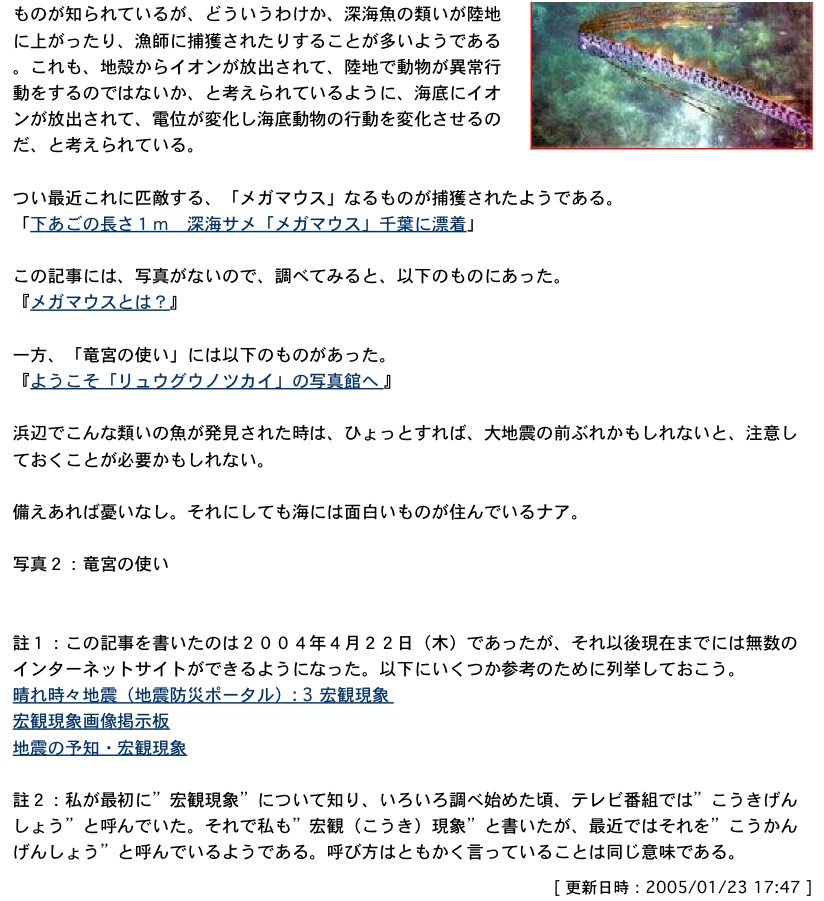 三重県尾鷲市九鬼町の沖合でメガマウス捕獲:大地震の前触れ?_e0171614_15453468.jpg