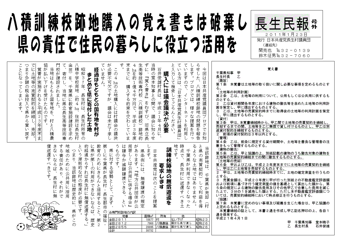 八積職業訓練校跡地は村に返還がスジですね ながいきむら議員のつぶやき 日本共産党長生村議員団ブログ 八積職業訓練校跡地は村に返還がスジですね ながいきむら議員のつぶやき 日本共産党長生村議員団ブログ
