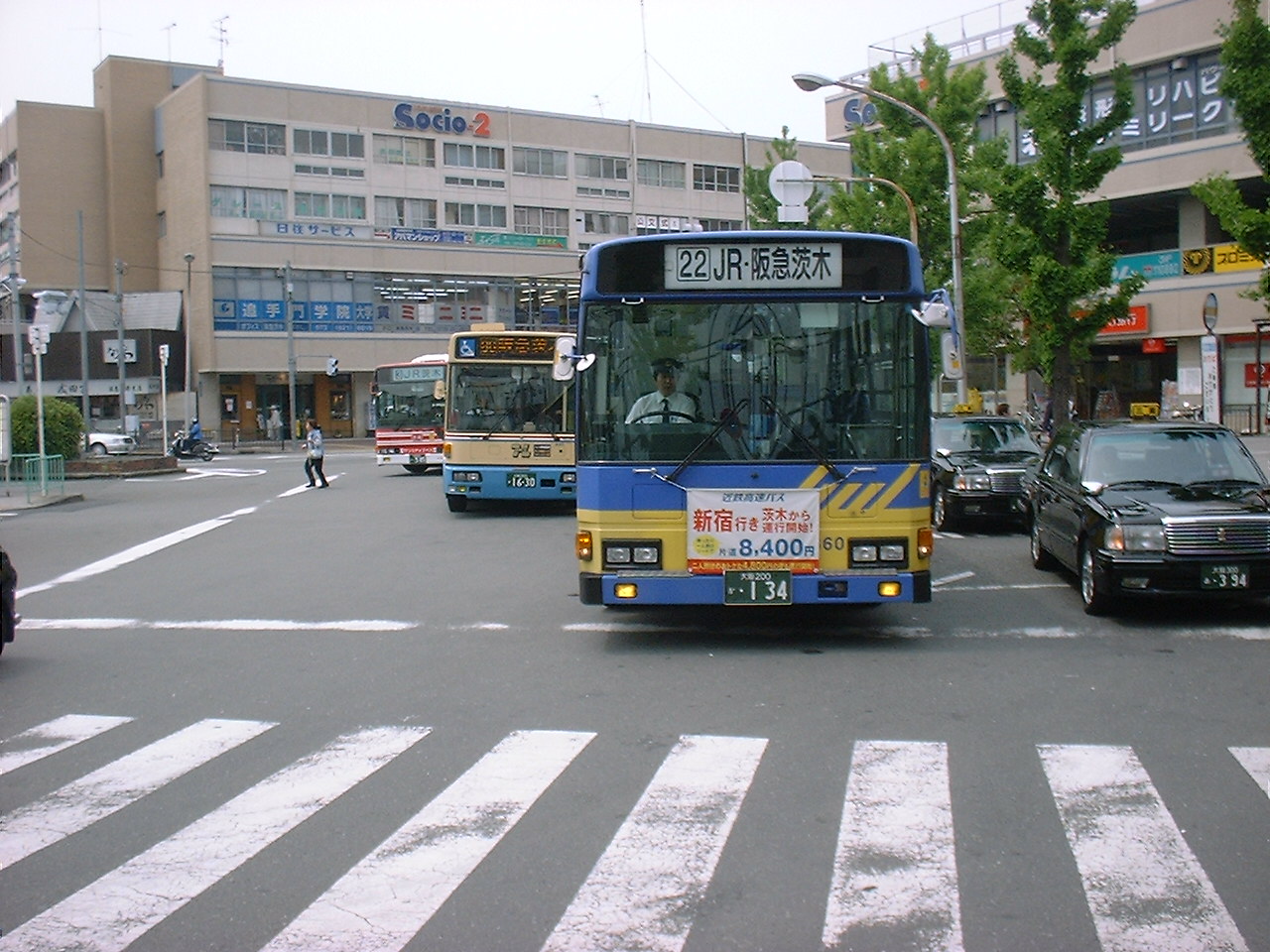 近鉄バス 茨木駅前にて 交野が原道草 近鉄バス 茨木駅前にて 交野が原道草