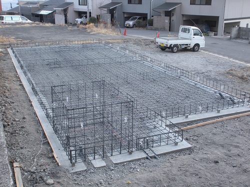基礎鉄筋配筋 型枠入れ完了 住 想