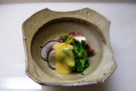 いい蛸と菜の花 酢味噌和え なんちゃってグルメ