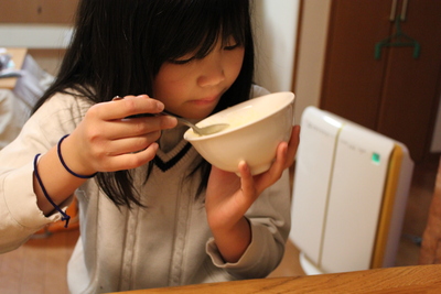 学芸会の朝　卵かけご飯_e0221465_7293487.jpg