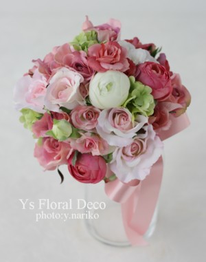 ななめにかぶる花冠とお揃いのブーケ_b0113510_10145240.jpg