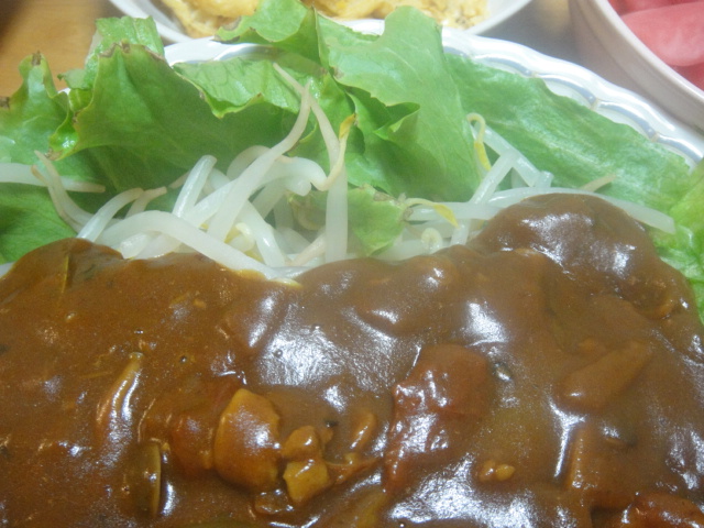 鮭の瓶詰め、茸汁、カレーライス、カレー饂飩、小田巻き蒸し、鶏モモ肉焼き、肉野菜炒めです。_d0179736_1112088.jpg