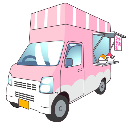 移動販売車のイラスト こっとん号 車長の日々