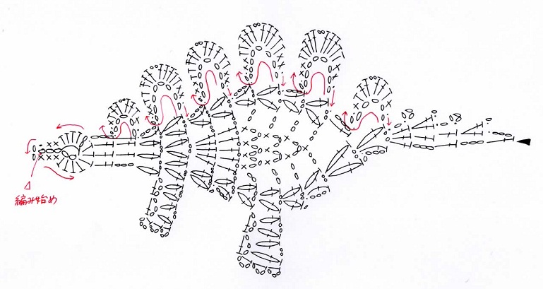 ステゴサウルスのモチーフ（編み図付き、恐竜、ステゴザウルス、男の子）_a0162133_2226551.jpg