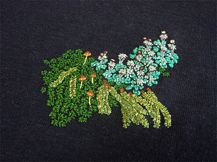 過去刺繍紹介最終回・ドリーミィと花付きんちゃく、コケTシャツ_d0051963_22485313.jpg