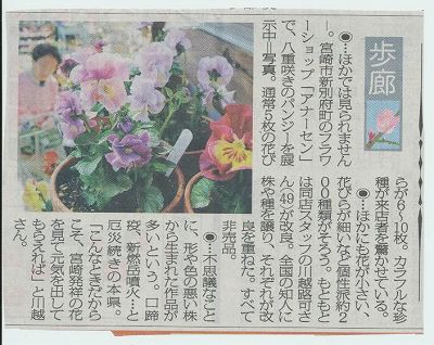 先日、宮崎日日新聞で紹介していただきました_b0137969_16301231.jpg