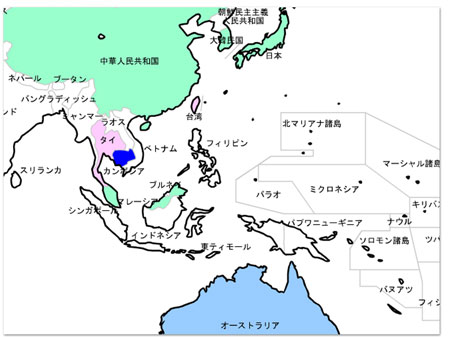 世界地図に色を塗る そらたび