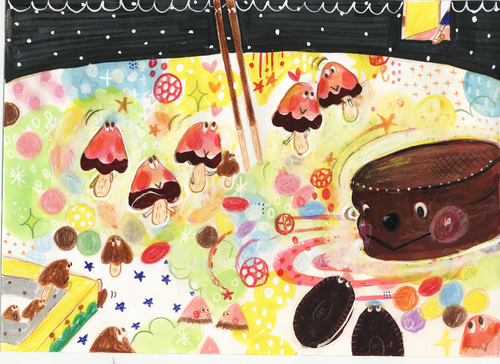 かいじゅうたちのいるチョコろ でこりんと羽田純の絵本展_b0151262_9432969.jpg