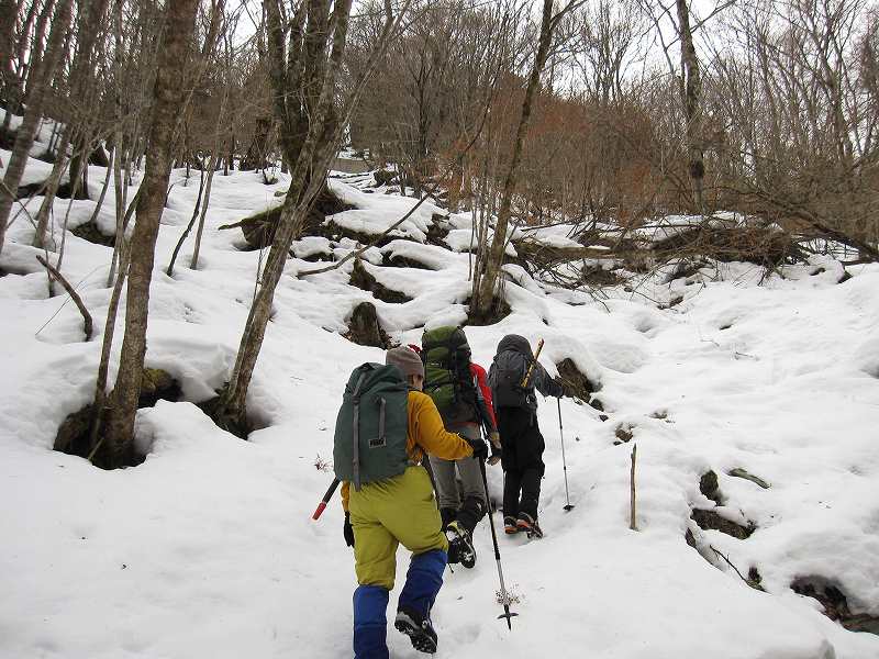 三嶺　大雪　大岩の所で撤退_b0124306_2147262.jpg