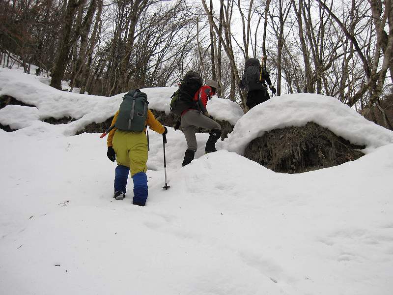 三嶺　大雪　大岩の所で撤退_b0124306_21572011.jpg