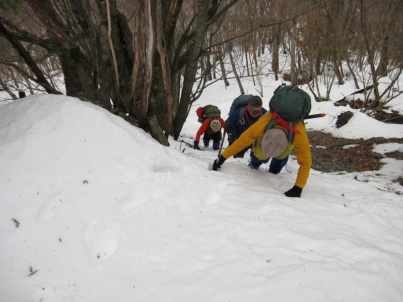 三嶺　大雪　大岩の所で撤退_b0124306_2202827.jpg